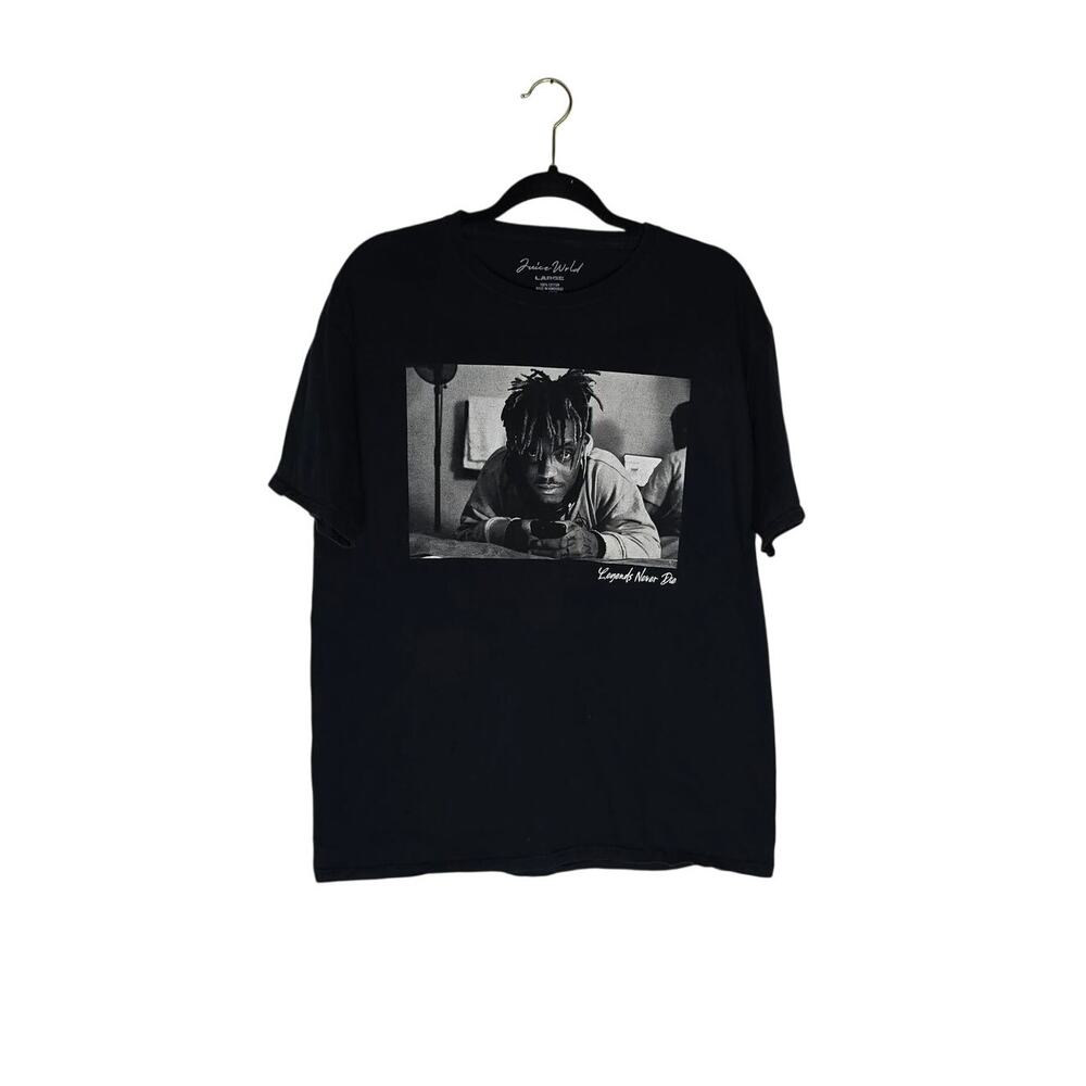 Juice WRLD Legends Never Die Official Merch Black Graphic T Shirt Large L